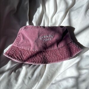Purple Bucket Hat with Embroidery